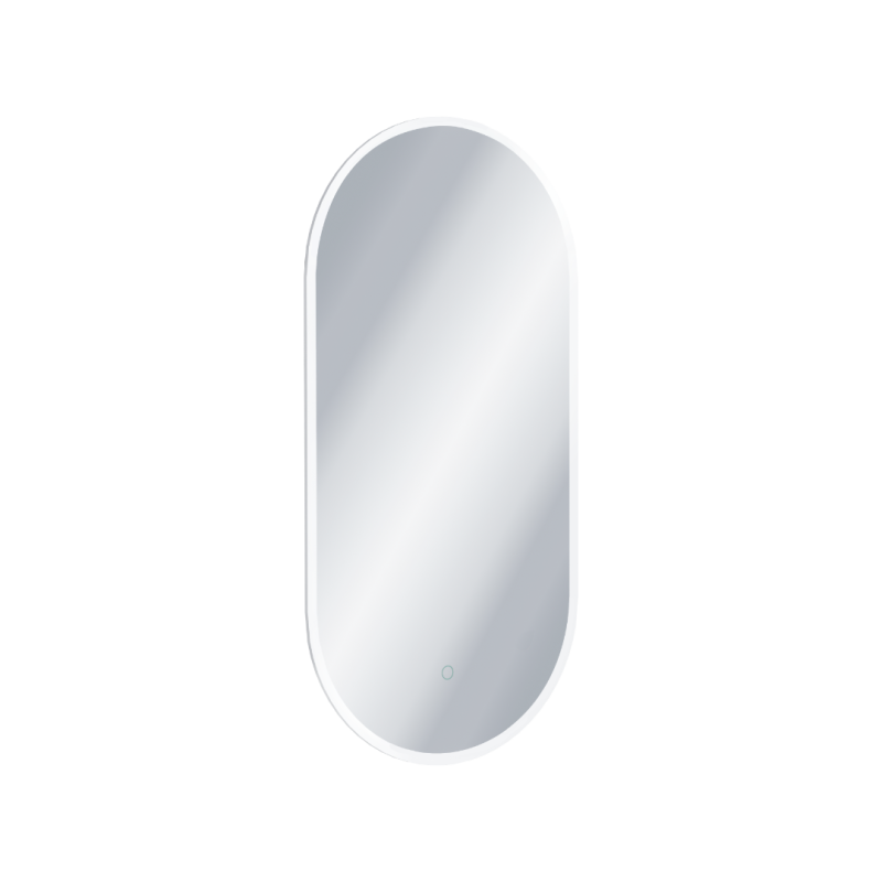 Lumiro lustro łazienkowe 100x50 cm owalne, oświetlenie LED mata grzewcza, rama akrylowa