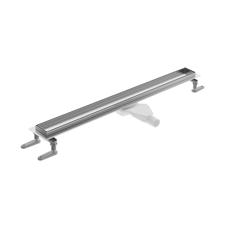 Stilio odpływ liniowy 90 cm z kołnierzem ruszt do wypełnienia płytką, stal nierdzewna