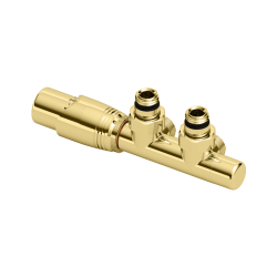 Volaro 2.0 zestaw zintegrowany termostat grzejnikowy lewy, złoty połysk