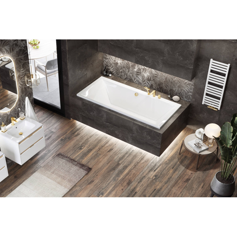 Volaro 2.0 zestaw zintegrowany termostat grzejnikowy prawy, złoty połysk