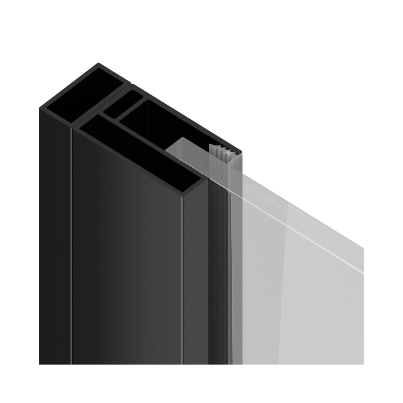 Ortigo profil poszerzający kabiny, 10mm,  czarny mat