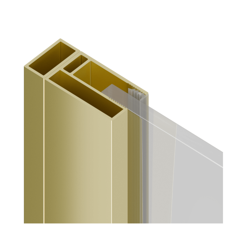 Ortigo profil poszerzający kabiny, 10mm,  złoty połysk