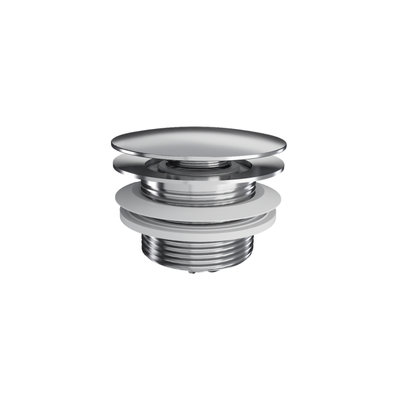 Korek klik-klak do wanien wolnostojących czyszczony od góry, chrom