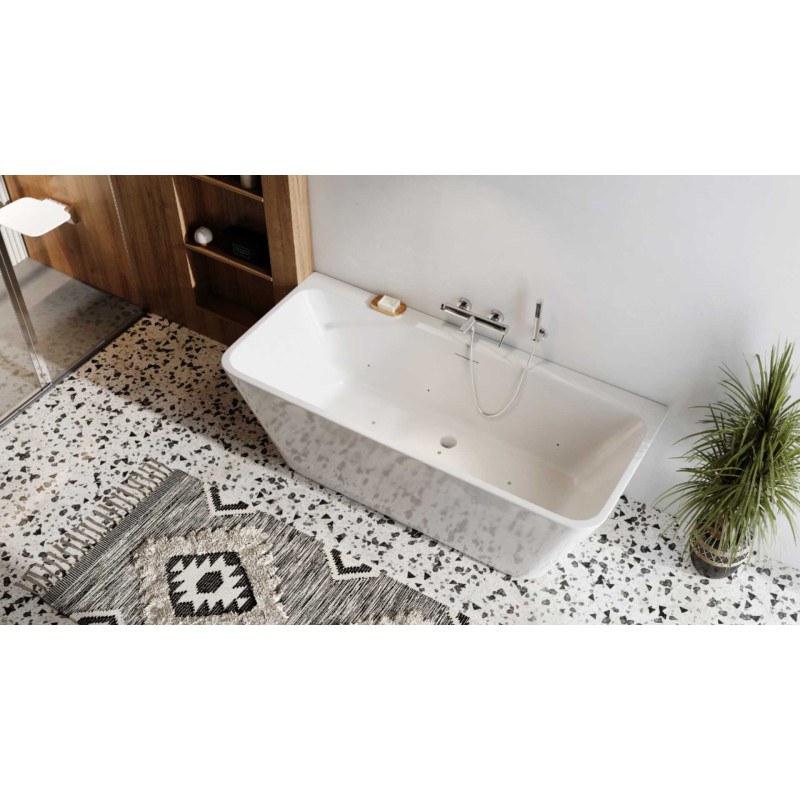 Korek klik-klak do wanien wolnostojących czyszczony od góry, chrom