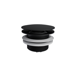 Korek klik-klak do wanien wolnostojących czyszczony od góry, czarny mat