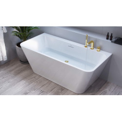 Korek klik-klak do wanien wolnostojących czyszczony od góry, złoty połysk