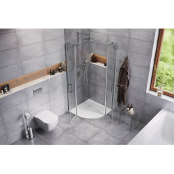 Excellent Arda brodzik półokrągły 90x90 cm kompozytowy  biały