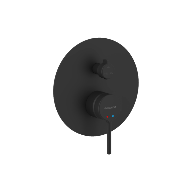 PI bateria prysznicowo-wannowa podtynkowa 2 funkcyjna, czarny mat