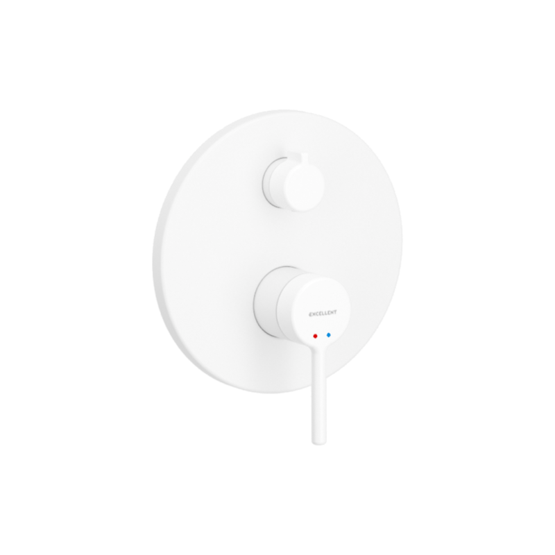 PI bateria prysznicowo-wannowa podtynkowa 2 funkcyjna, biały mat