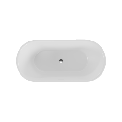 Holi 2.0 wanna owalna 160x76 cm wolnostojąca, biały połysk