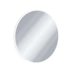 Lumiro lustro łazienkowe 100 cm okrągłe oświetlenie LED mata grzewcza, rama akrylowa