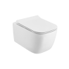 Doto S 49 miska WC 49 cm wisząca bezrantowa z deską wolnoopadającą, biały połysk