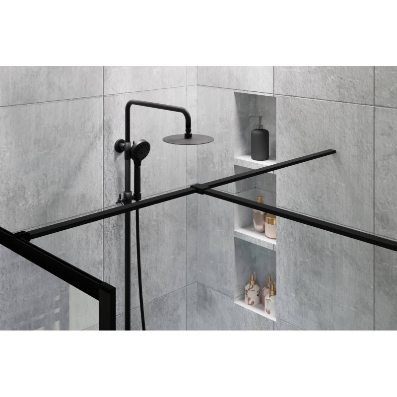 Fabrika walk-in łącznik wsporników kabiny, czarny mat