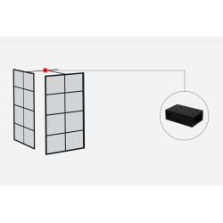 Fabrika walk-in łącznik wsporników kabiny, czarny mat