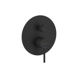 PI bateria prysznicowo-wannowa podtynkowa 3 funkcyjna, czarny mat