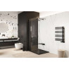 Vidoq walk-in ścianka prysznicowa prosta 120x200 cm, powłoka Clean Control, czarny mat