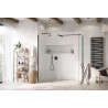 Vidoq walk-in ścianka prysznicowa prosta 120x200 cm, powłoka Clean Control, czarny mat