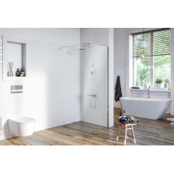 Vidoq walk-in ścianka prysznicowa prosta 90x200 cm, powłoka Clean Control, chrom