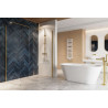 Vidoq walk-in ścianka prysznicowa prosta 90x200 cm, powłoka Clean Control, złoty połysk