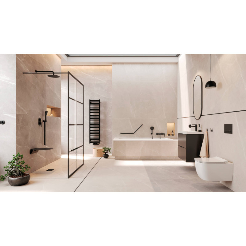 Gravio przycisk spłukujący do stelaża podtynkowego WC Flaro Expert, czarny mat