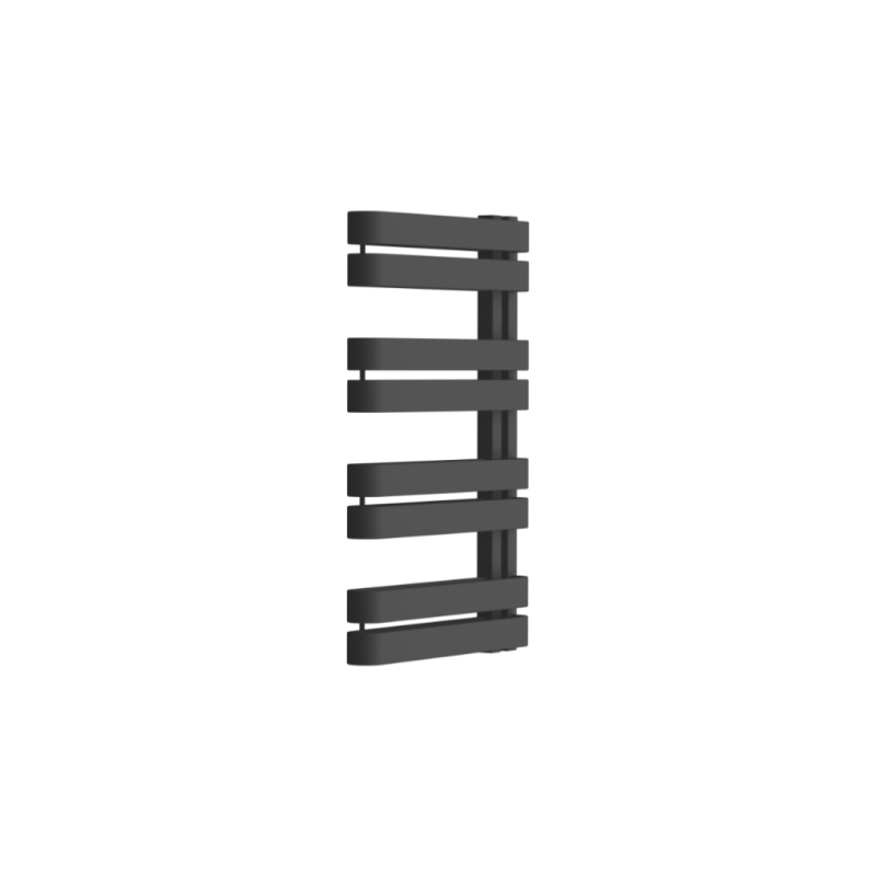 Meteor Side grzejnik łazienkowy asymetryczny 72x50 cm, czarny soft