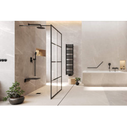 Horos grzejnik łazienkowy 146x35 cm, czarny soft