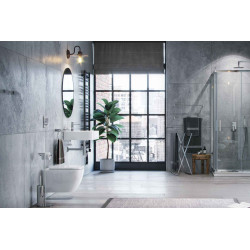 Horos grzejnik łazienkowy 146x35 cm, czarny soft