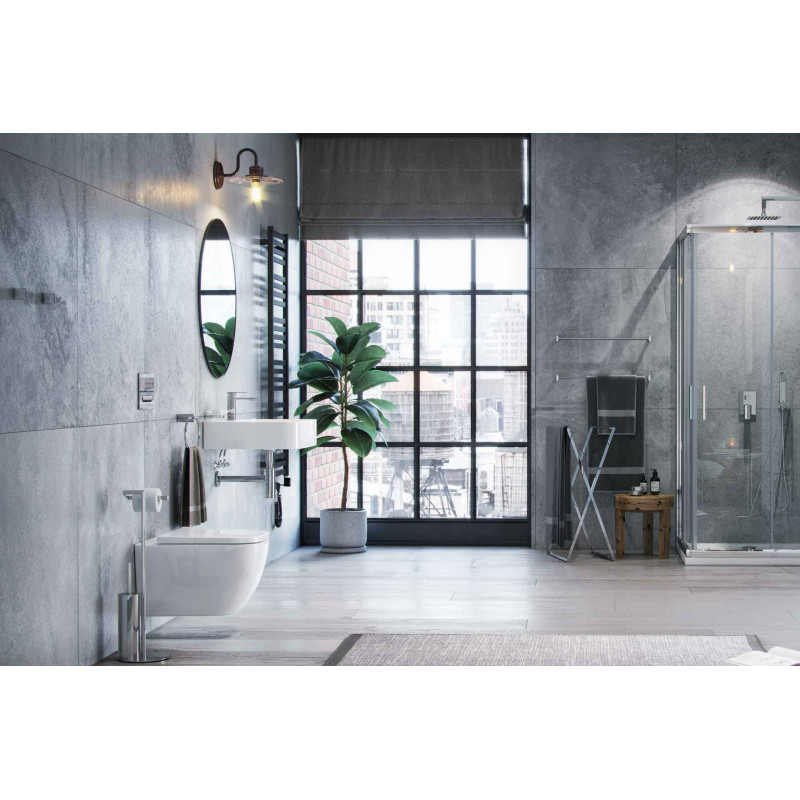 Horos grzejnik łazienkowy 146x35 cm, czarny soft