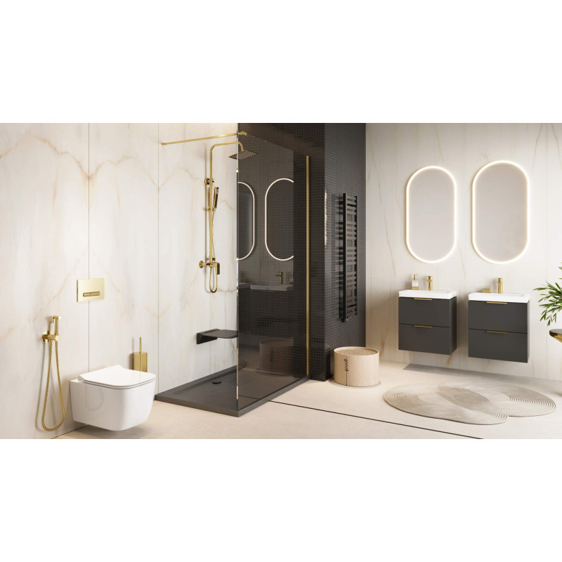 Glad bateria wannowo-prysznicowa, złoty połysk