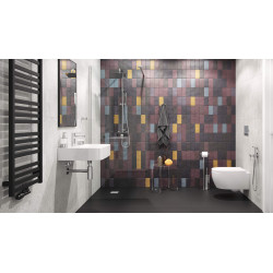 Glad Rain zestaw prysznicowy ścienny z deszczownicą 20 cm, chrom