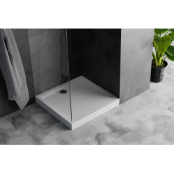 Forma Compact X brodzik kwadratowy  80x80 cm struktura, wysoki, czarny mat