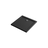 Forma X brodzik kwadratowy 90x90 cm struktura, niski, czarny mat