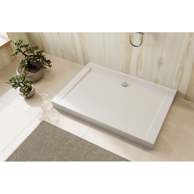 Forma Compact X brodzik prostokątny  90x80 cm struktura, wysoki, biały mat