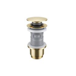 Korek klik-klak umywalkowo-bidetowy, złoty szczotkowany