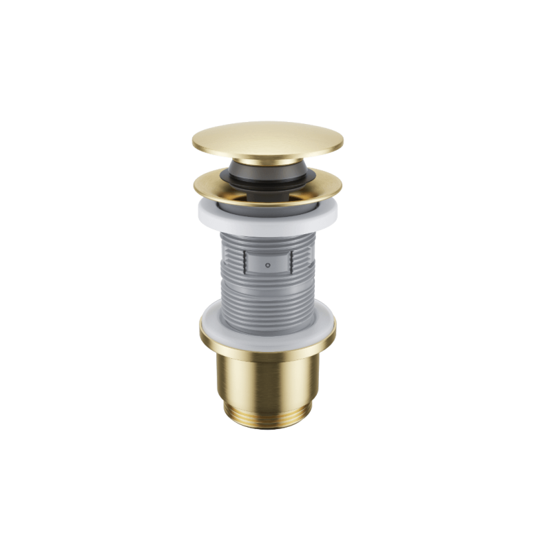 Korek klik-klak umywalkowo-bidetowy, złoty szczotkowany