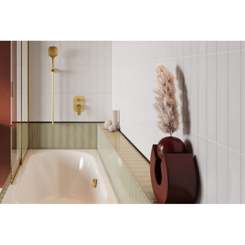 Hover syfon wannowy z napełnianiem czyszczony od góry, rozmiar do każdej wanny, złoty szczotkowany