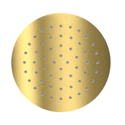 Głowica prysznicowa 25 cm okrągła slim, złoty szczotkowany