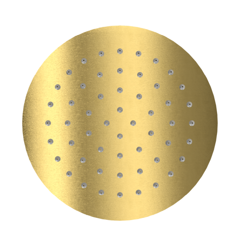 Głowica prysznicowa 25 cm okrągła slim, złoty szczotkowany