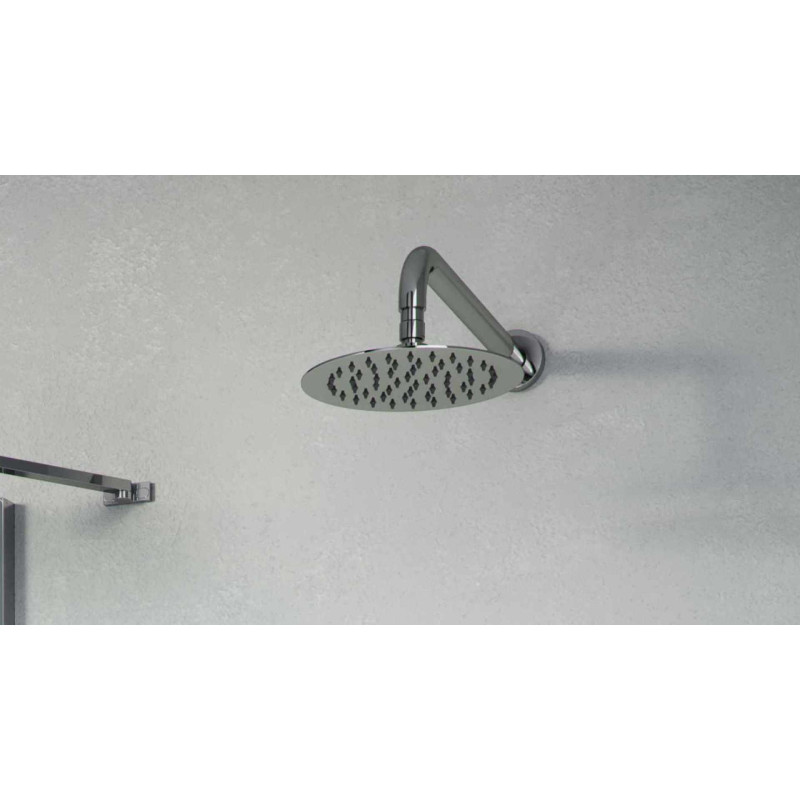 Excellent Ramię prysznicowe ścienne 40 cm okrągłe  czarny mat