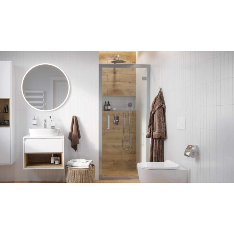 Excellent Ramię prysznicowe ścienne 40 cm okrągłe  czarny mat