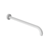 Ramię prysznicowe ścienne 40 cm okrągłe, biały mat