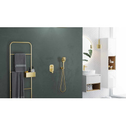 Auris słuchawka prysznicowa 3 funkcyjna, złoty połysk