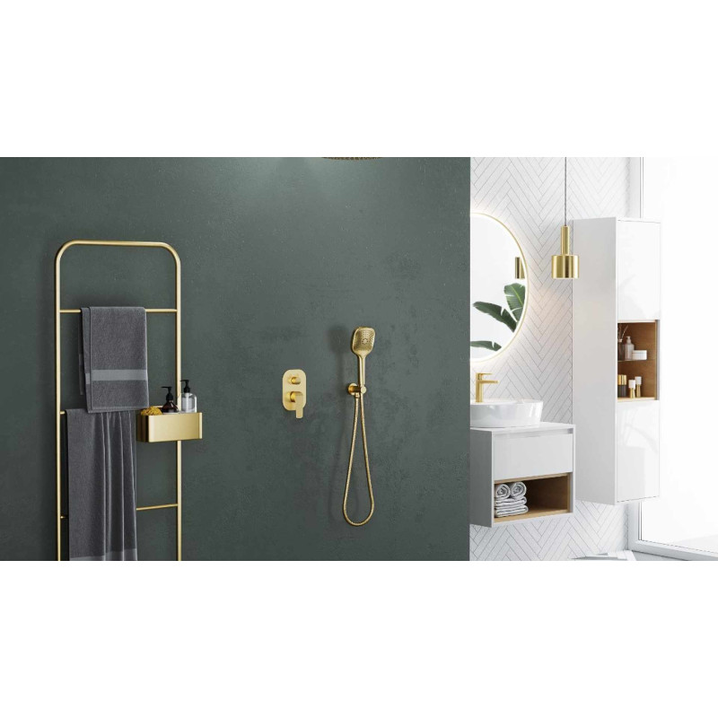 Excellent Auris słuchawka prysznicowa 3 funkcyjna  złoty połysk