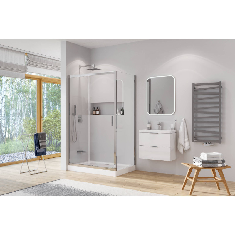 Forma Compact brodzik prostokątny 140x90 cm wysoki, biały połysk