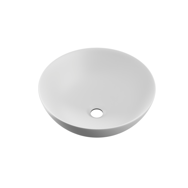 Luqa umywalka nablatowa 40 cm okrągła, biały mat