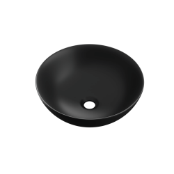 Luqa umywalka nablatowa 40 cm okrągła, czarny mat