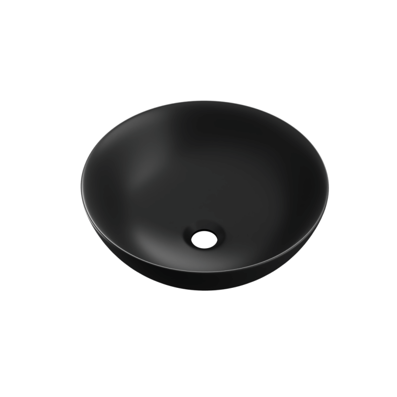 Luqa umywalka nablatowa 40 cm okrągła, czarny mat