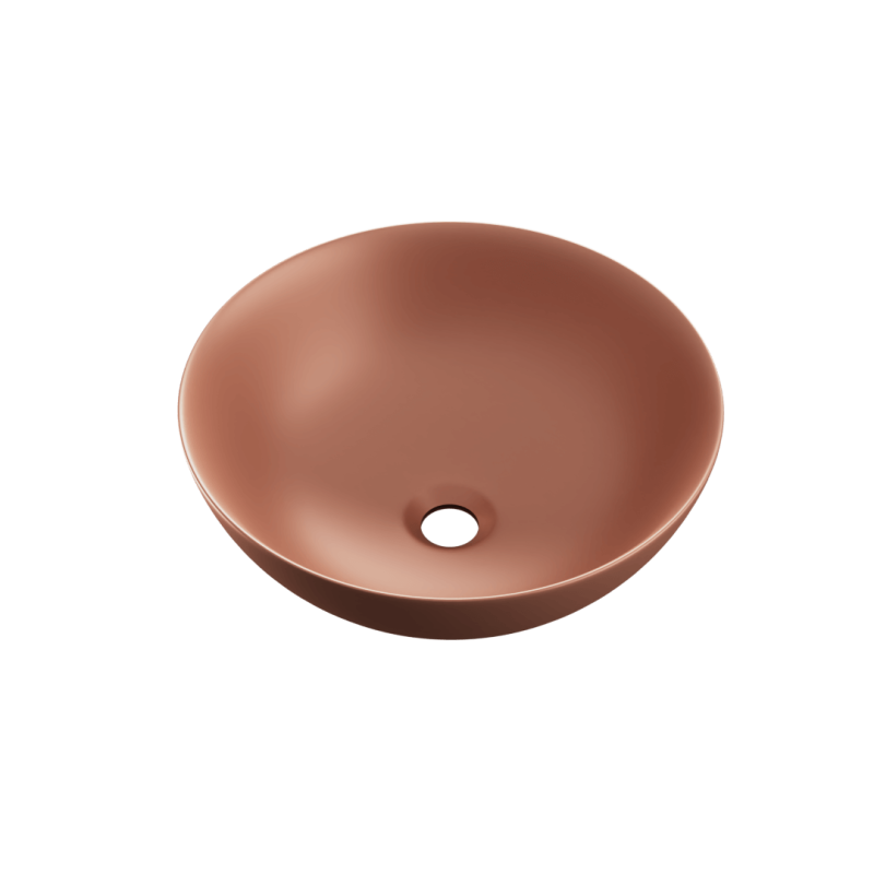 Luqa umywalka nablatowa 40 cm okrągła, terracotta mat