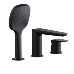 Clever 2.0 bateria wannowa 3 otworowa, czarny soft