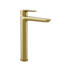 Clever 2.0 bateria umywalkowa stojąca  wysoka, złoty szczotkowany